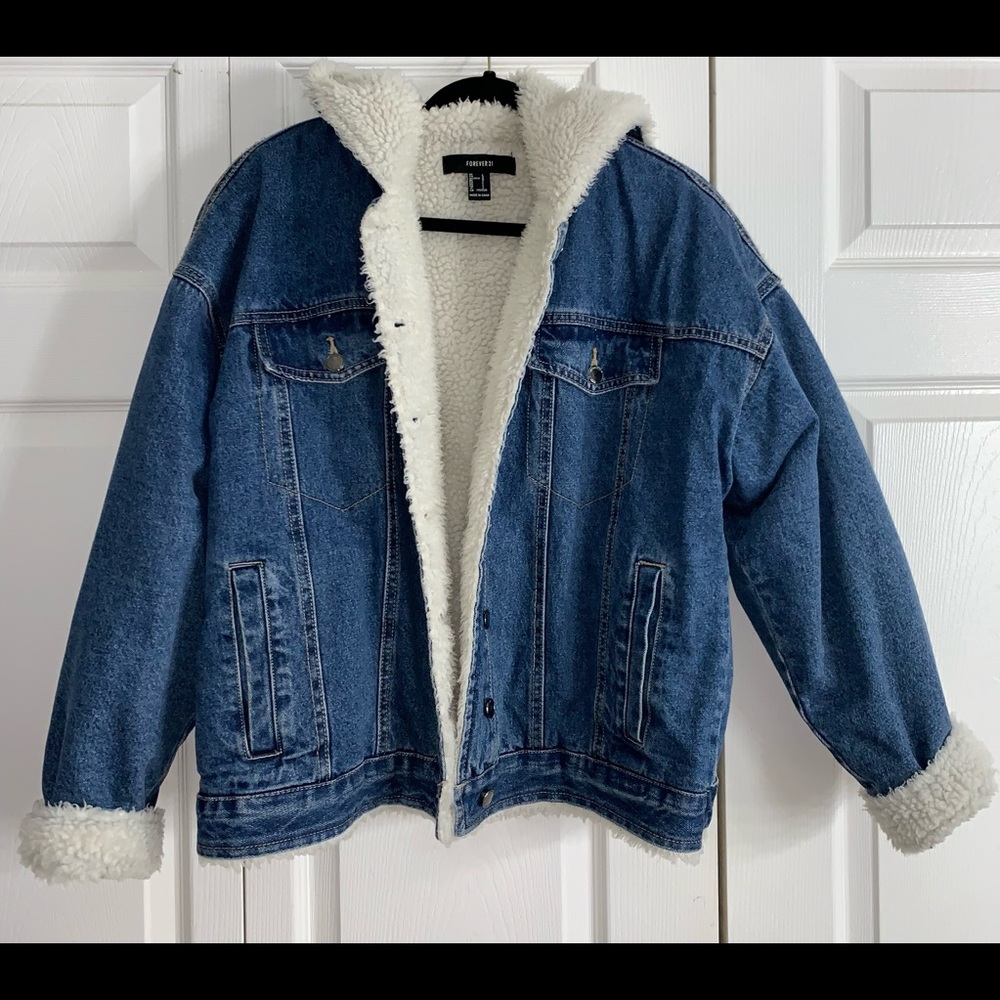 Forever21 Denim/Shepard Jacket…. So warm, soft, and comfy!